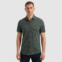 Pme Legend Psis2505229 Jersey Pique Print Drizzle Overhemd 9076 Dark Slate