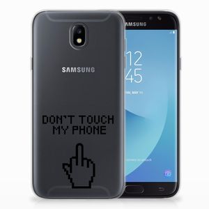 Samsung Galaxy J7 2017 | J7 Pro Silicone-hoesje Finger Don't Touch My Phone