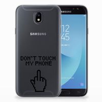 Samsung Galaxy J7 2017 | J7 Pro Silicone-hoesje Finger Don't Touch My Phone - thumbnail