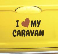 Ik hou van mijn caravan voertuig sticker