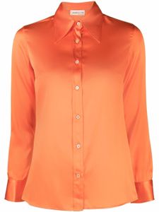 Blanca Vita chemise en soie à manches longues - Orange