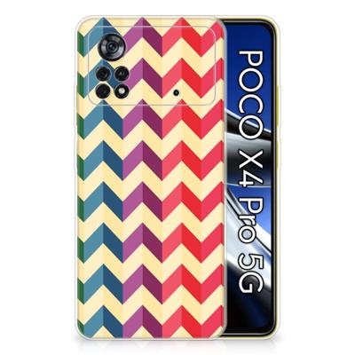 Xiaomi Poco X4 Pro 5G | TPU bumper | Zigzag Multi Color Xiaomi Poco X4 Pro 5G | TPU bumper | Zigzag Multi Color