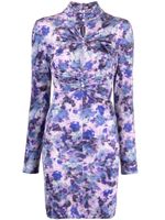 ISABEL MARANT robe courte à imprimé abstrait - Violet