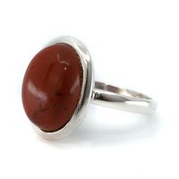 Edelsteen Ring Rode Jaspis 925 Zilver "Vaiha" (Maat 17) - thumbnail