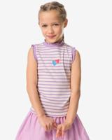 HEMA Kindersinglet rib jersey hartjes lichtpaars (lichtpaars)
