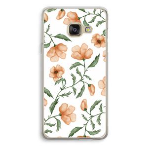 Peachy flowers: Samsung Galaxy A3 (2016) Transparant Hoesje