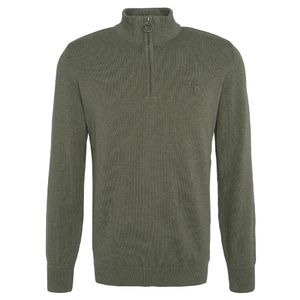 Herentrui Cotton half zip Olive Marl