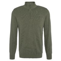 Herentrui Cotton half zip Olive Marl