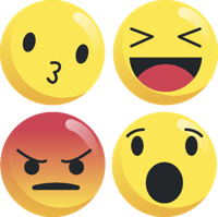 Onderzetters kusje emoji