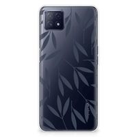 OPPO A53 5G | OPPO A73 5G TPU Case Leaves Blue - thumbnail