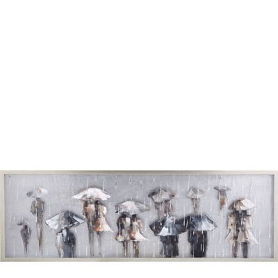 Wanddecoratie Paraplu (50x150) | Multicolor