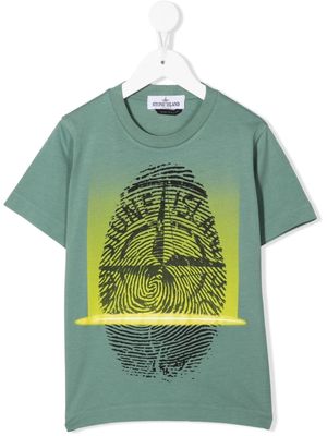 Stone Island Junior t-shirt à logo imprimé - Vert
