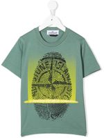 Stone Island Junior t-shirt à logo imprimé - Vert - thumbnail