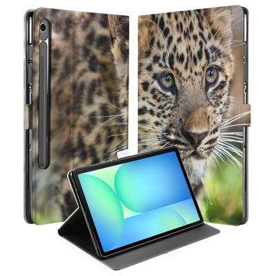 Samsung Galaxy Tab S10 FE | Tab S9 FE | Book Case | Hoesje met Standaard Baby Leopard