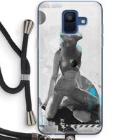 I will not feel a thing: Samsung Galaxy A6 (2018) Transparant Hoesje met koord
