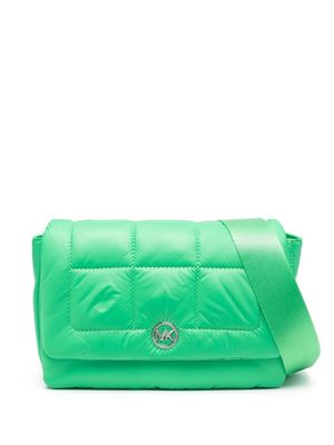 Michael Michael Kors sac à bandoulière matelassé à plaque logo - Vert