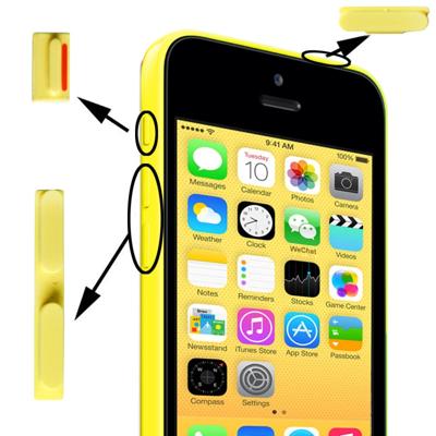 3 in 1 (Mute knop + / uit-knop + volumeknop) voor iPhone 5C geel