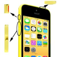 3 in 1 (Mute knop + / uit-knop + volumeknop) voor iPhone 5C geel