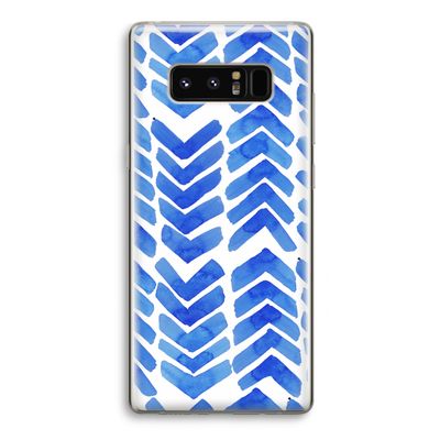 Blauwe pijlen: Samsung Galaxy Note 8 Transparant Hoesje