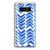 Blauwe pijlen: Samsung Galaxy Note 8 Transparant Hoesje