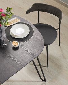 Kave Home Uitschuifbare Ovale Eettafel Milian 170 - 320 x 100cm - Zwart - Ovaal