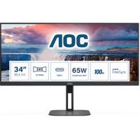 AOC Value-line U34V5C/BK 34 Wide Quad HD 100Hz USB-C VA Monitor - thumbnail