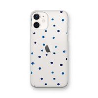 Blauwe stippen: iPhone 12 Transparant Hoesje