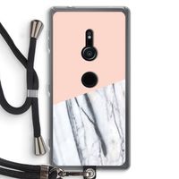 A touch of peach: Sony Xperia XZ2 Transparant Hoesje met koord