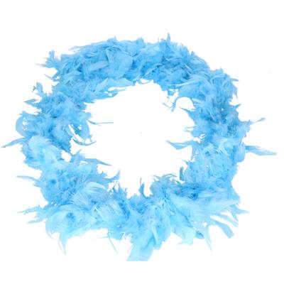 Carnaval verkleed veren boa slinger - lichtblauw - 180 cm - 50 gram - Dames