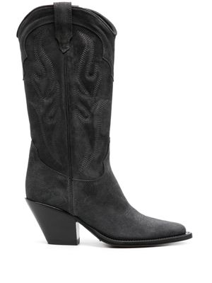 Sonora bottines Santa Fe en daim - Noir