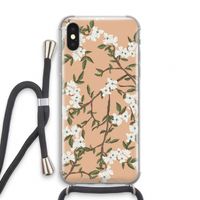 Blossoming spring: iPhone XS Transparant Hoesje met koord