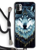 Darkness Wolf: Xiaomi Redmi Note 10 5G Transparant Hoesje met koord