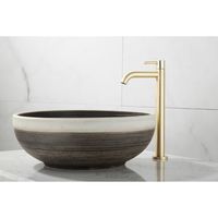 Fonteinkraan SaniClear Brass | Opbouw | Koudwater kraan | Hoog model | Rond | Goud