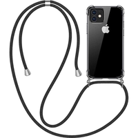 iPhone X hoesje - Backcover - Flexibel - Koord - TPU - Transparant