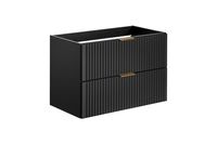 Comad Adele Black FSC onderkast met ribbelfront 80cm zwart mat