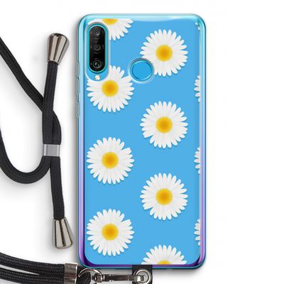 Margrietjes: Huawei P30 Lite Transparant Hoesje met koord