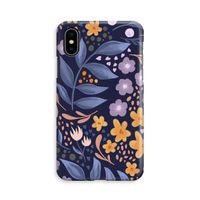 Flowers with blue leaves: iPhone Xs Volledig Geprint Hoesje