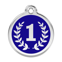 Winner Navy roestvrijstalen hondenpenning large/groot dia. 3,8 cm - Reddingo