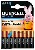 Batterij duracell optimum 8x aaa
