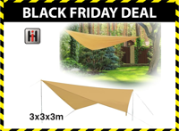 Zonnedoek Beige - Schaduw doek - 3 x 3 x 3 meter