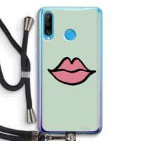 Kusje: Huawei P30 Lite Transparant Hoesje met koord