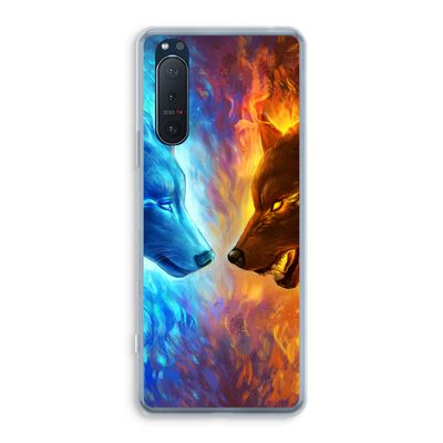 Fire & Ice: Sony Xperia 5 II Transparant Hoesje