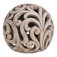 Bol van bruine klei (B/H/D) 22x19x22 cm