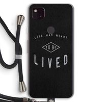 To be lived: Pixel 4a 5G Transparant Hoesje met koord