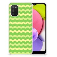 Samsung Galaxy A03S TPU bumper Waves Green - thumbnail