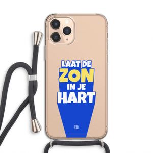 Laat de zon in je hart: iPhone 11 Pro Transparant Hoesje met koord