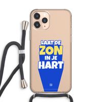 Laat de zon in je hart: iPhone 11 Pro Transparant Hoesje met koord