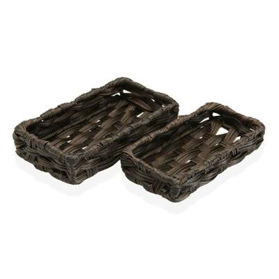 Basket spelset Versa 11 x 4 x 20 cm Donkerbruin 2 Stuks