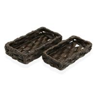 Basket spelset Versa 11 x 4 x 20 cm Donkerbruin 2 Stuks