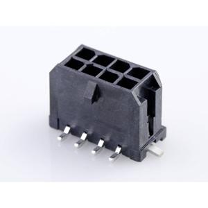 Molex 430450818 Male header, inbouw (standaard) Totaal aantal polen: 8 Rastermaat: 3 mm Inhoud: 1 stuk(s) Tape on Full reel